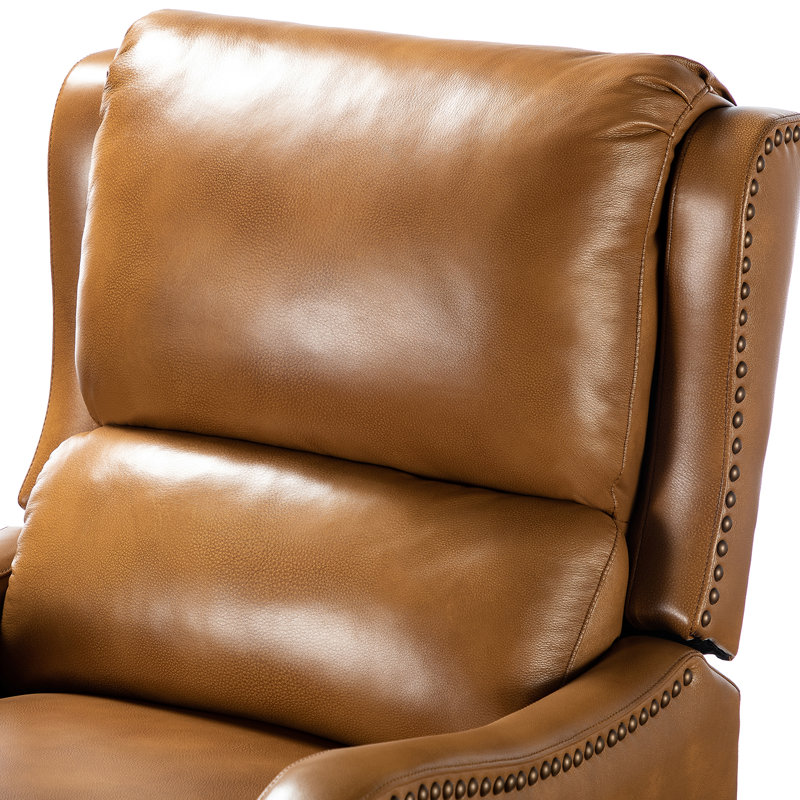 Lark Manor Beecher 28.75" Wide Genuine Leather Club Recliner & Reviews
